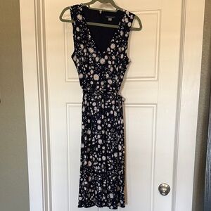 Tommy Hilfiger Navy and white Floral Midi Dress